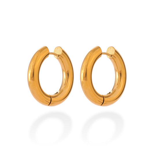 LUNA Minimalist Hollow Hoop Earrings - Ohh Glam