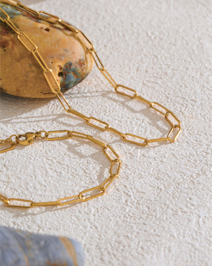 EMMA Paperclip Chain Necklace - Gold - Additional View - Ohh Glam
