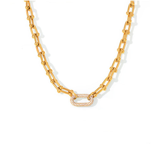 EMPIRE Crystal Link Necklace - Ohh Glam