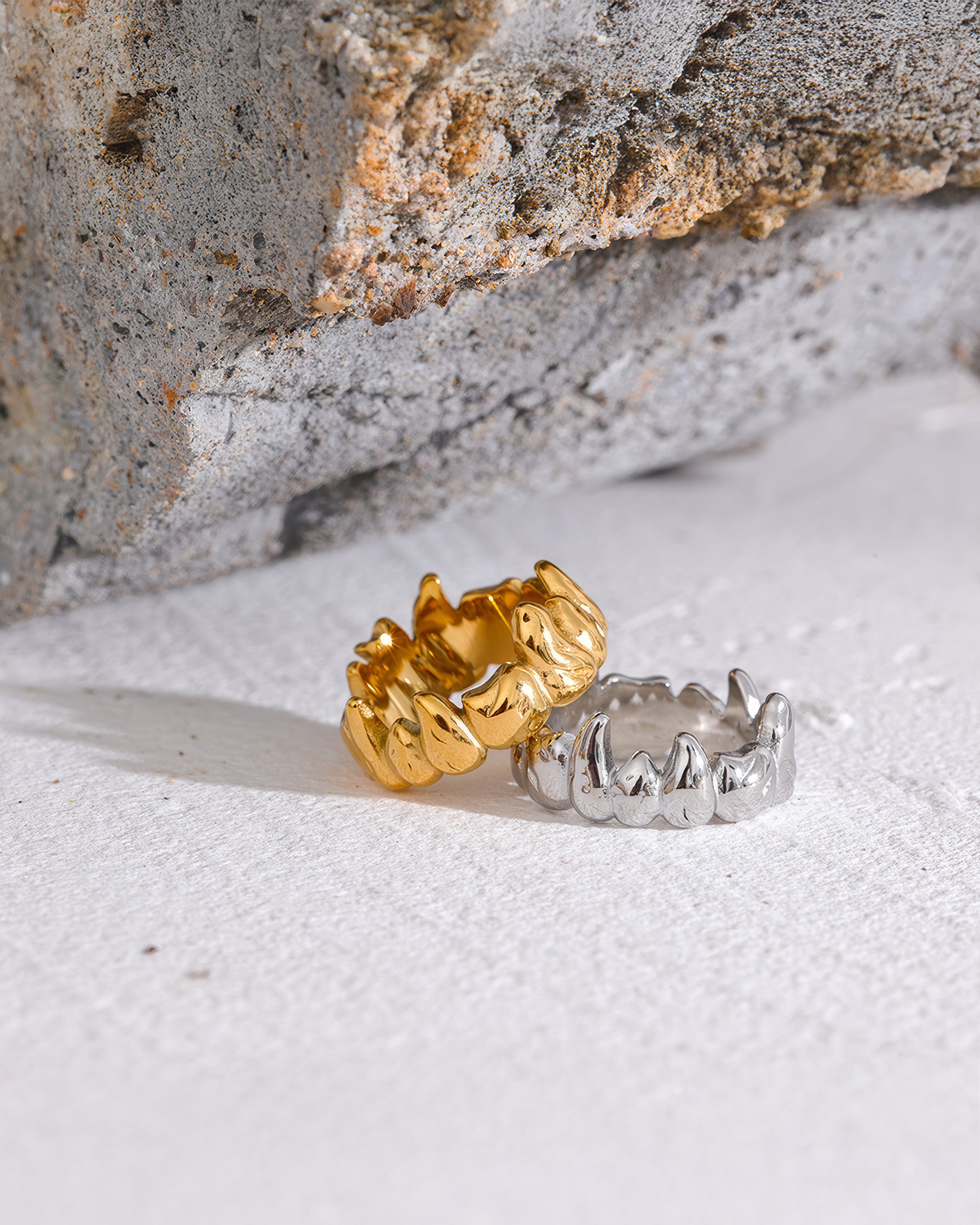 Ember Heart Ring - Gold - Back View - Ohh Glam