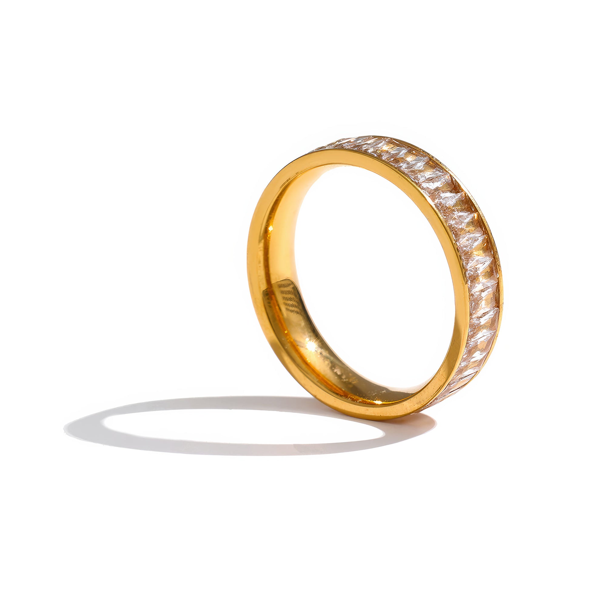 Eternity Band Ring - Gold - Front View - Ohh Glam