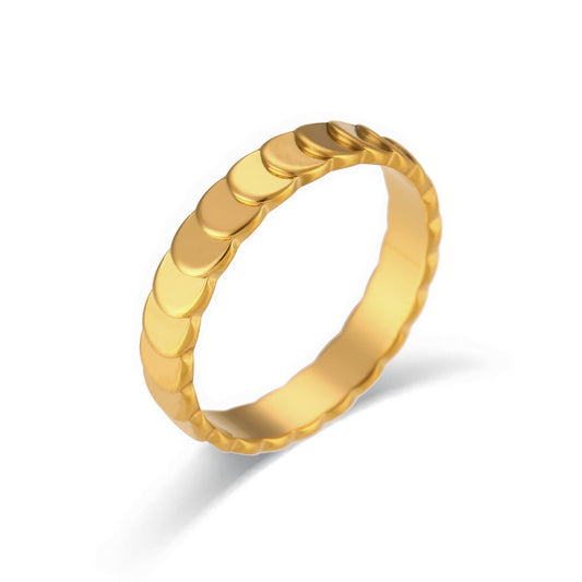 Fish Scale Band Ring - Ohh Glam