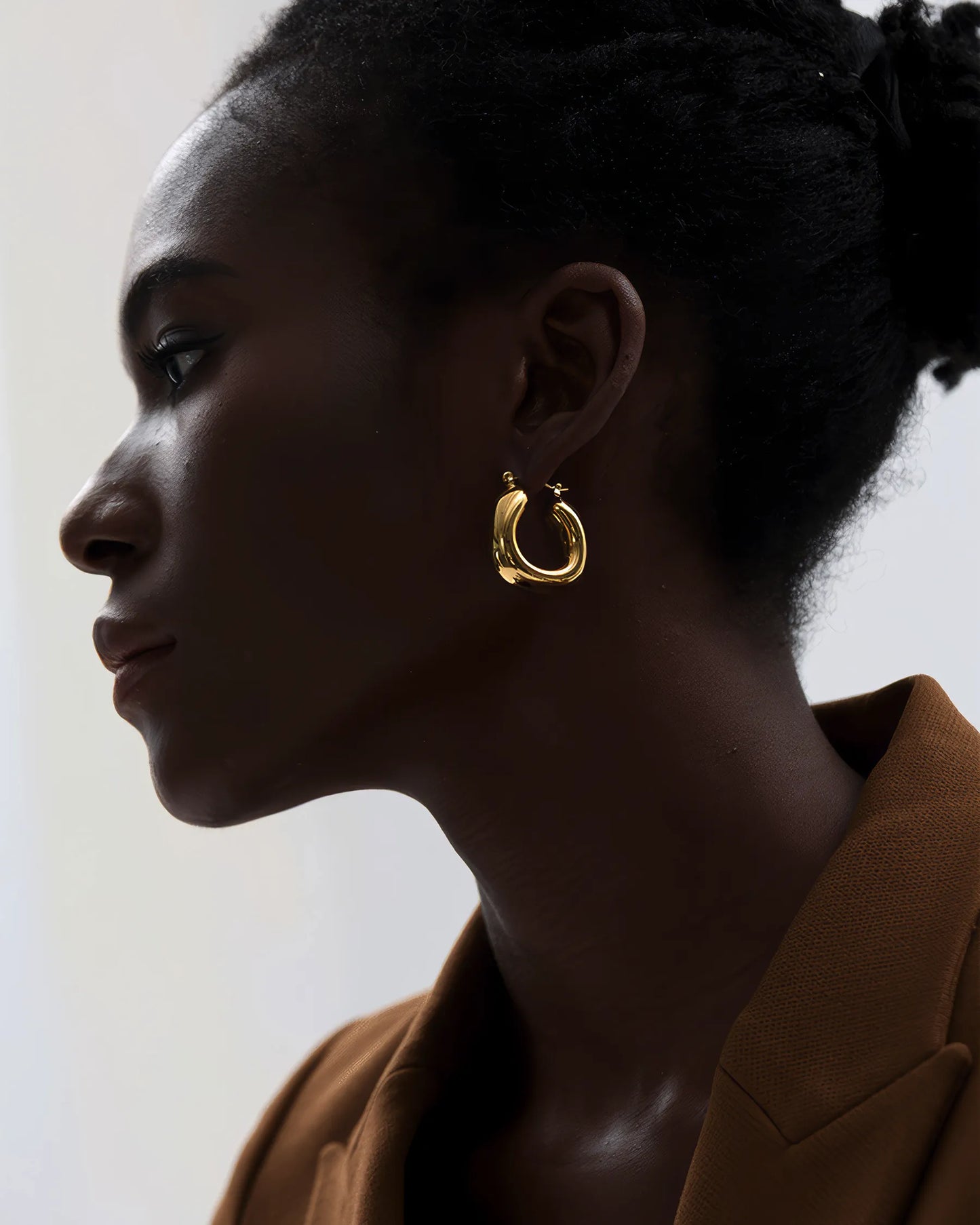 GLINT Chunky Hoops - Gold - Detail View - Ohh Glam