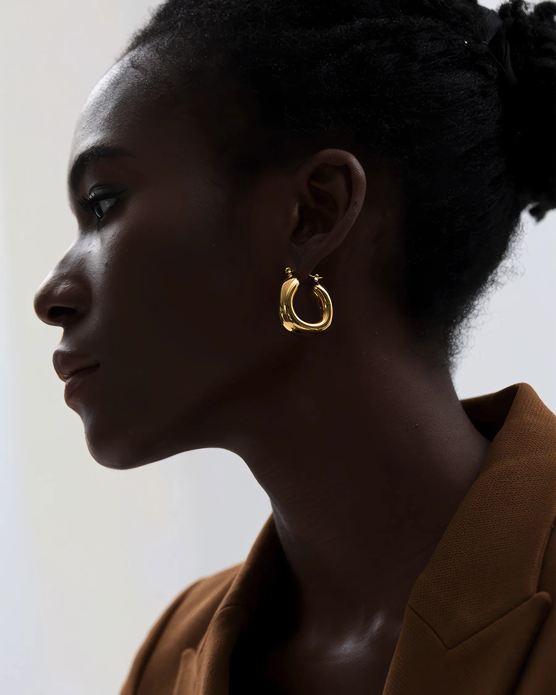 GLINT Chunky Hoops - Gold - Detail View - Ohh Glam