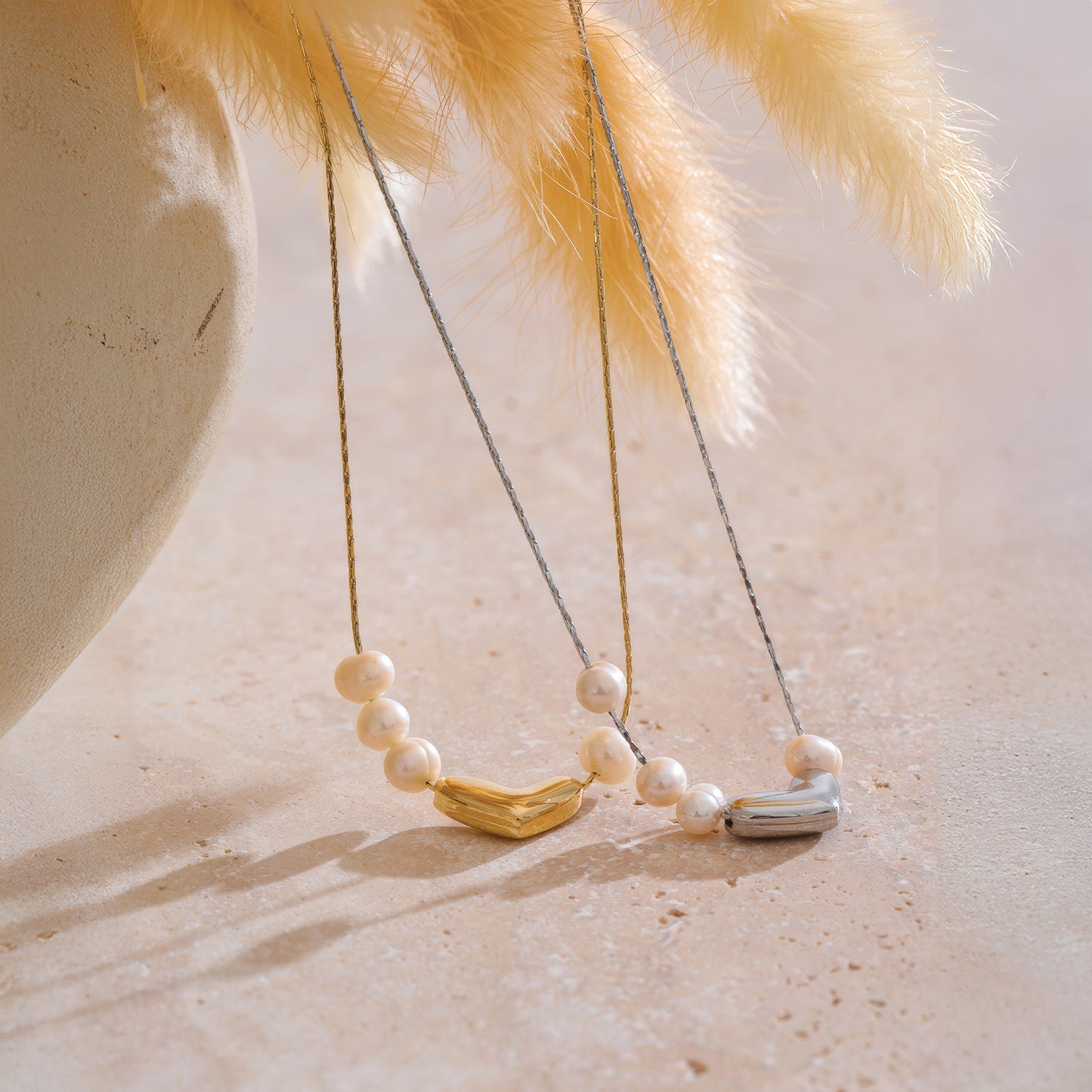 Pearl Heart Romance Necklace - Ohh Glam