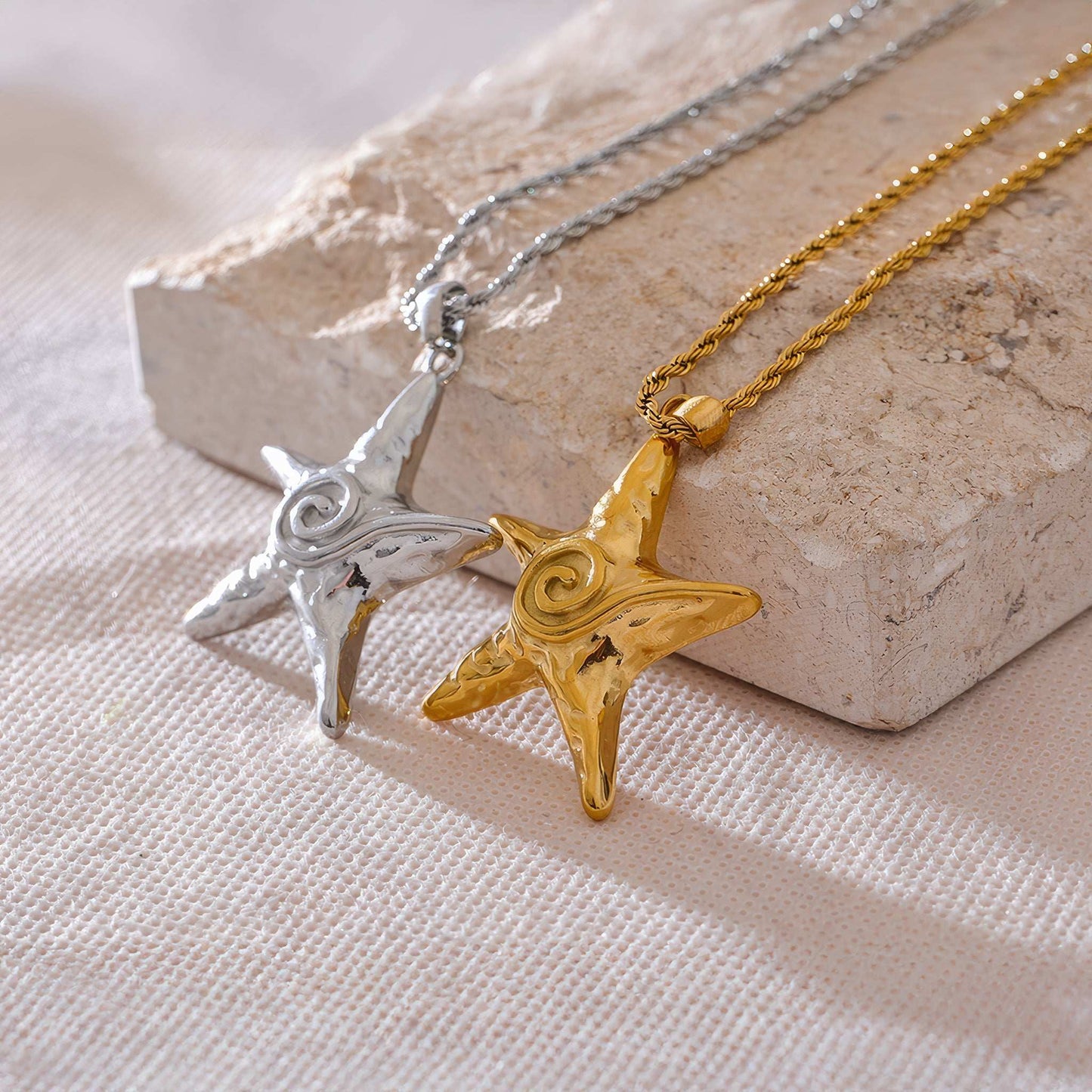 Ocean Star Statement Necklace - Gold - Additional View - Ohh Glam