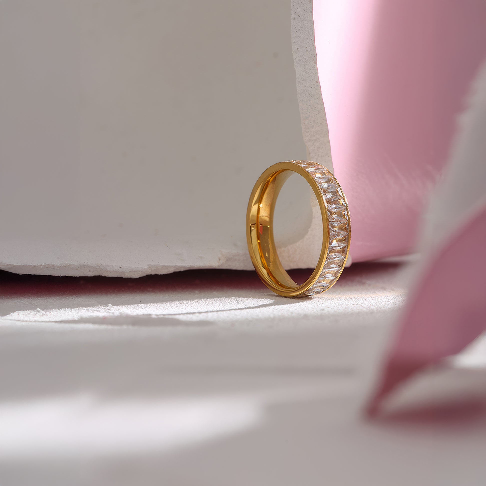 Eternity Band Ring - Gold - Back View - Ohh Glam