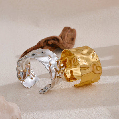 Ripple Wave Cuff - Gold - Additional View - Ohh Glam