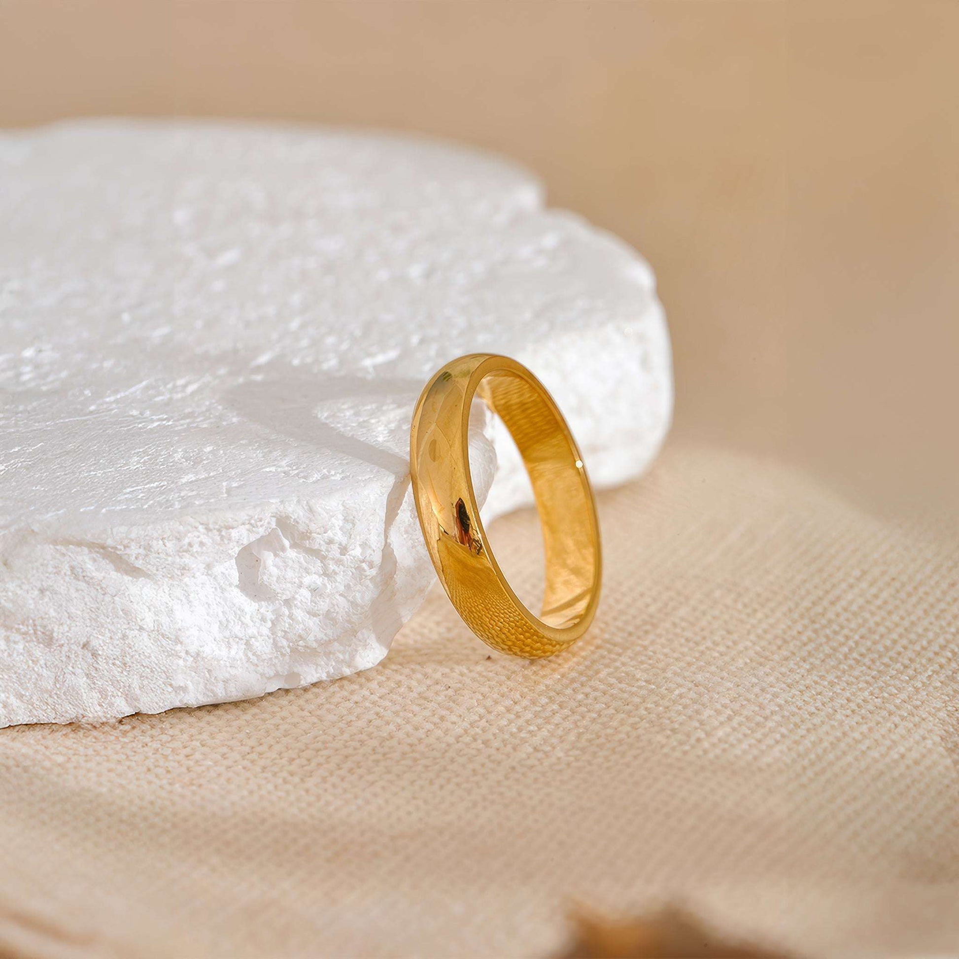 Classic Dome Ring - Gold - Back View - Ohh Glam