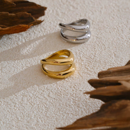 Geometric Spiral Ring - Gold - Additional View - Ohh Glam