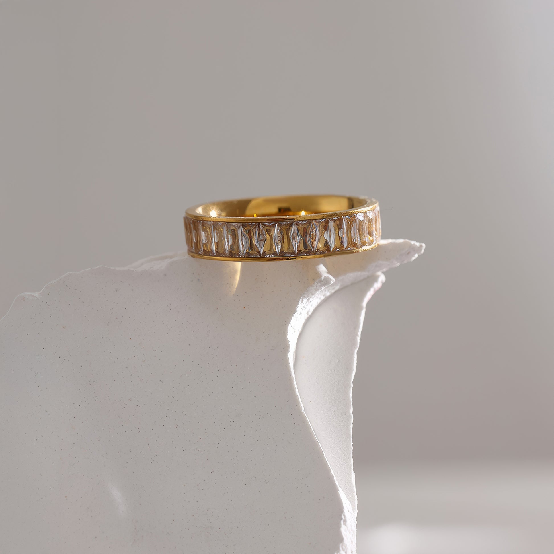 Eternity Band Ring - Gold - Detail View - Ohh Glam