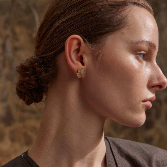 Shell Flower Stud Earrings - Ohh Glam