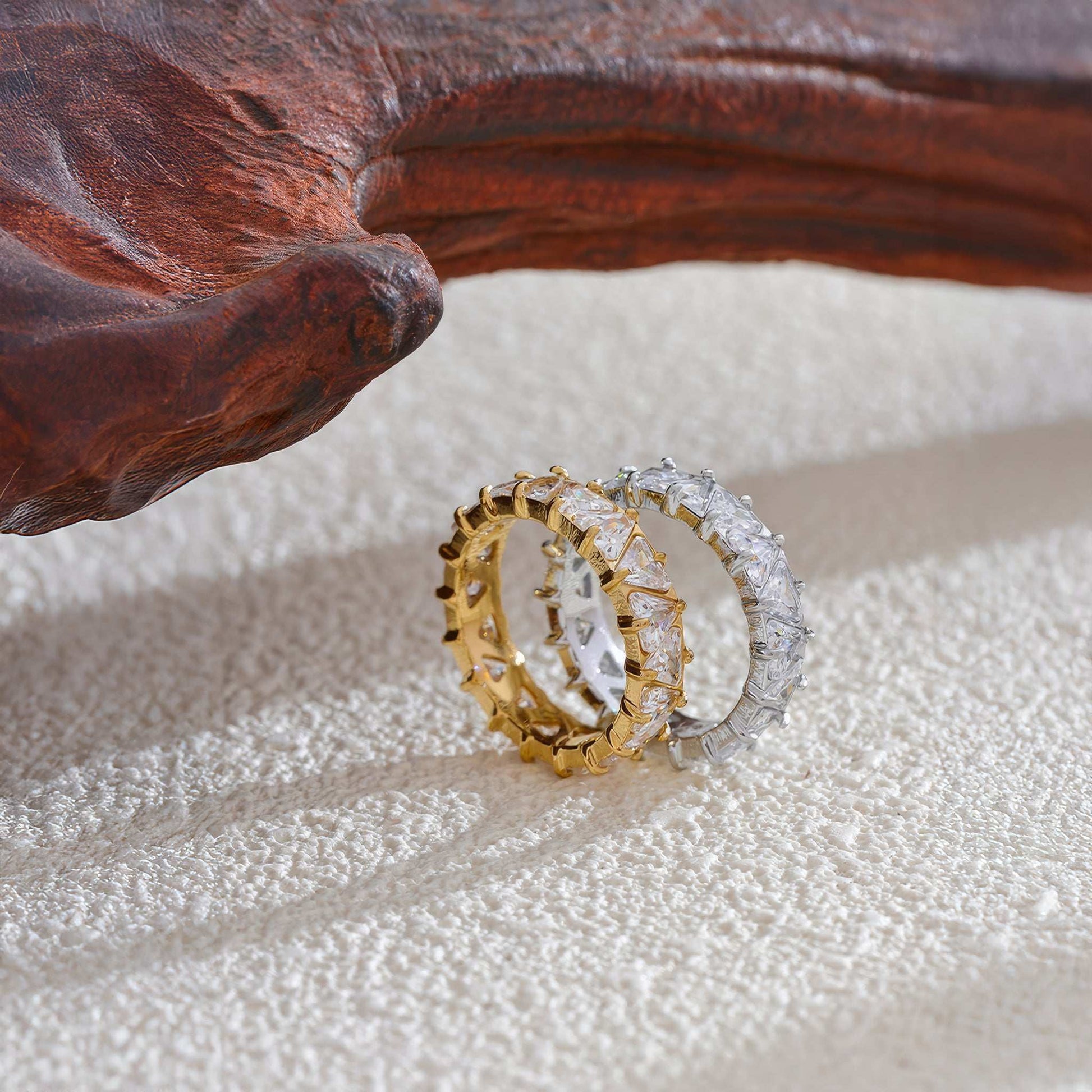 Heart Eternity Ring - Gold - Additional View - Ohh Glam