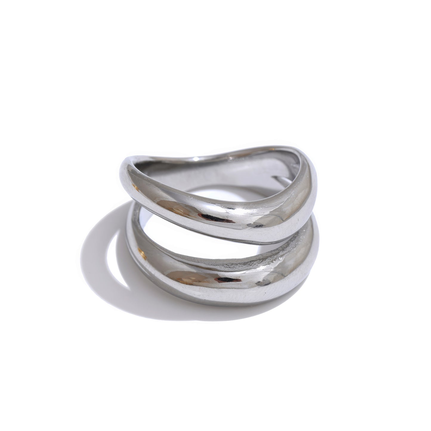 Geometric Spiral Ring - Gold - Additional View - Ohh Glam