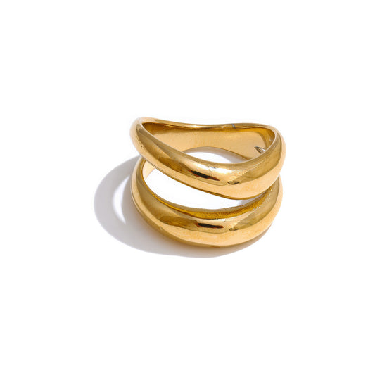 Geometric Spiral Ring - Ohh Glam