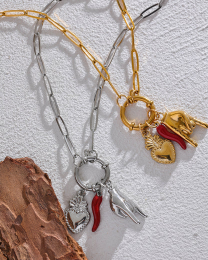 Good Vibes Trio Necklace - 316L Stainless Steel - Back View - Ohh Glam