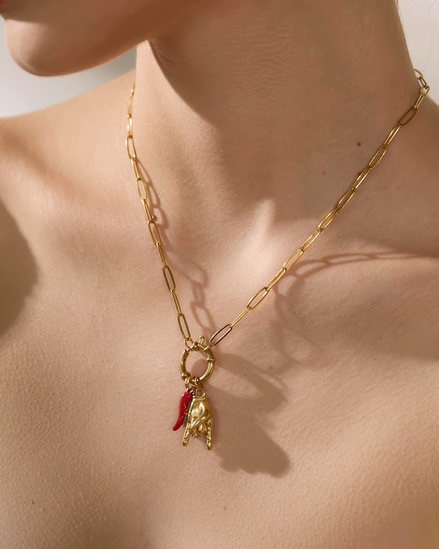 Good Vibes Trio Necklace - 316L Stainless Steel - Detail View - Ohh Glam