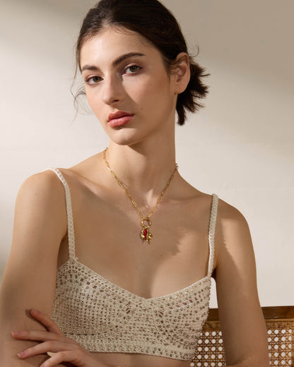 Good Vibes Trio Necklace - 316L Stainless Steel - Side View - Ohh Glam