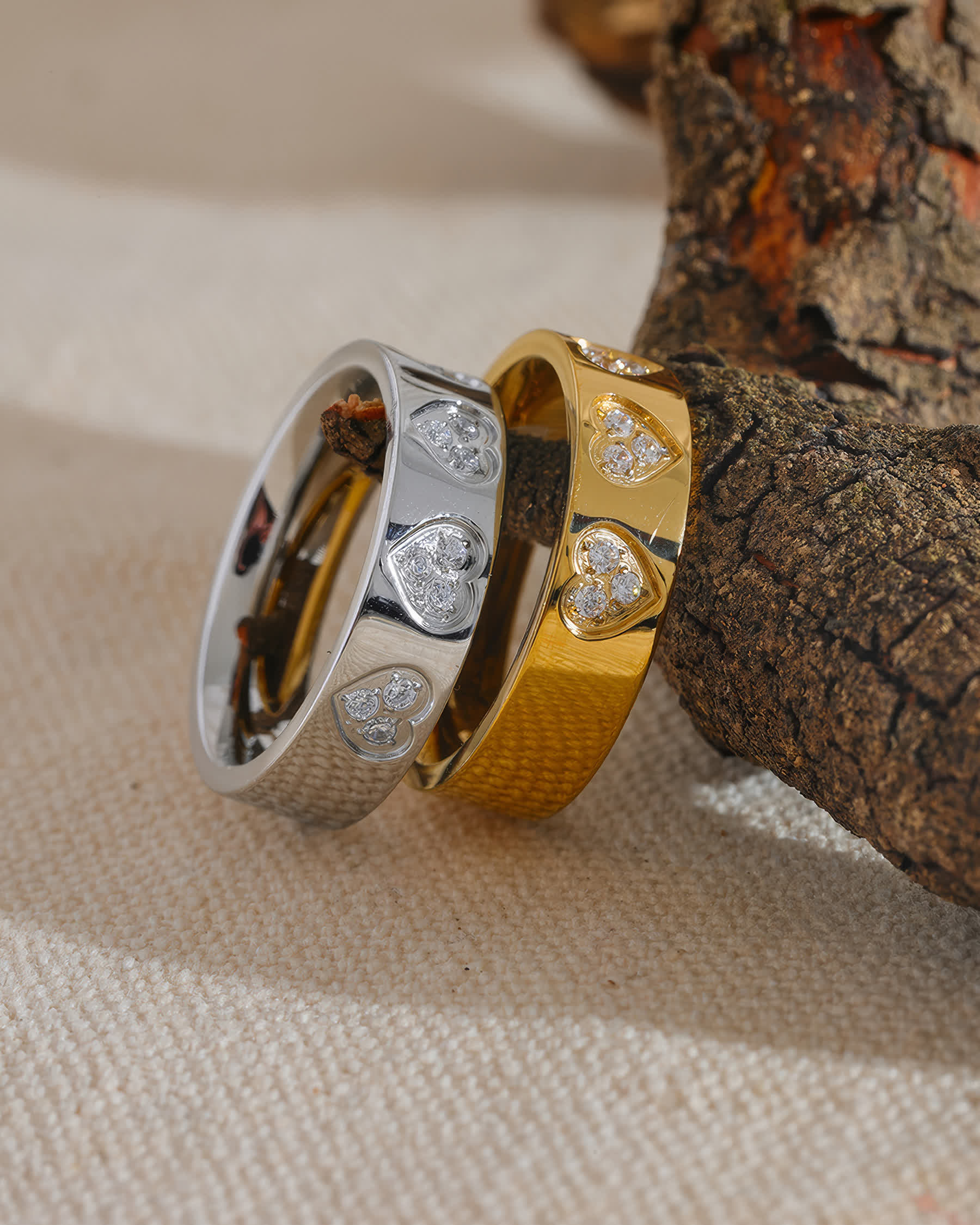 HEARTBEAT Ring - Gold - Back View - Ohh Glam