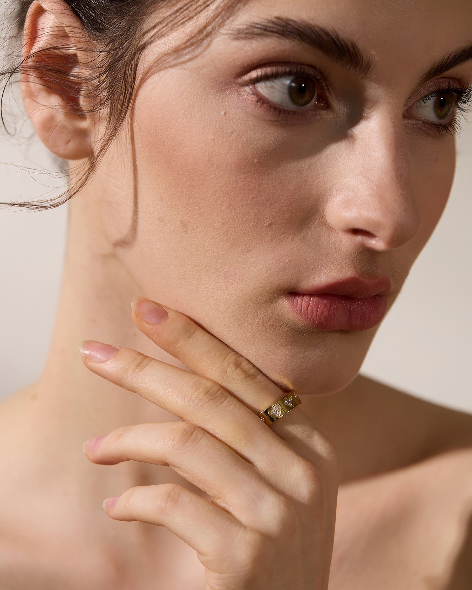 HEARTBEAT Ring - Gold - Detail View - Ohh Glam