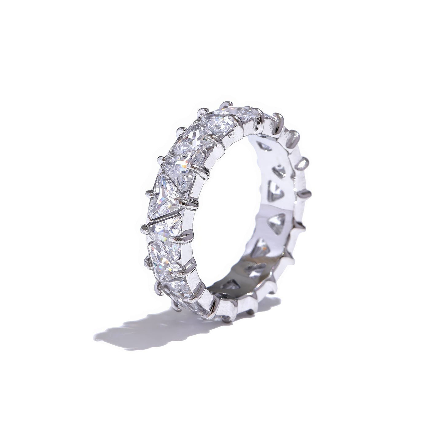 Heart Eternity Ring - Gold - Additional View - Ohh Glam