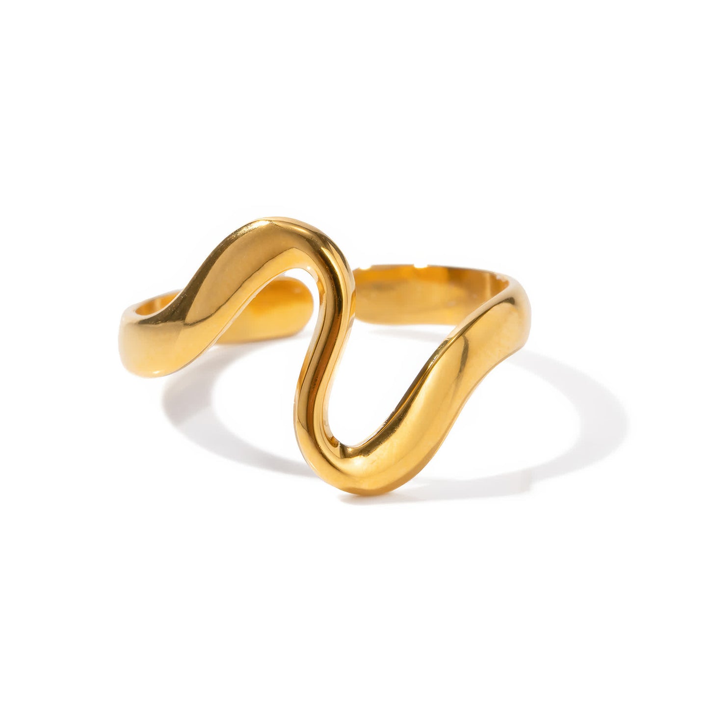 INFINITY Curve Ring - Gold - Front View - Ohh Glam