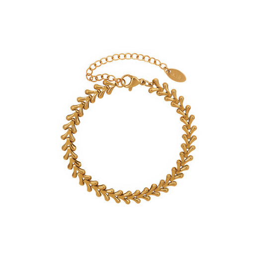 LAUREL Leaf Chain Bracelet - Ohh Glam