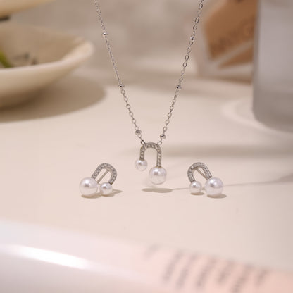 LIORA Pearl Arc Set - Gold - Additional View - Ohh Glam