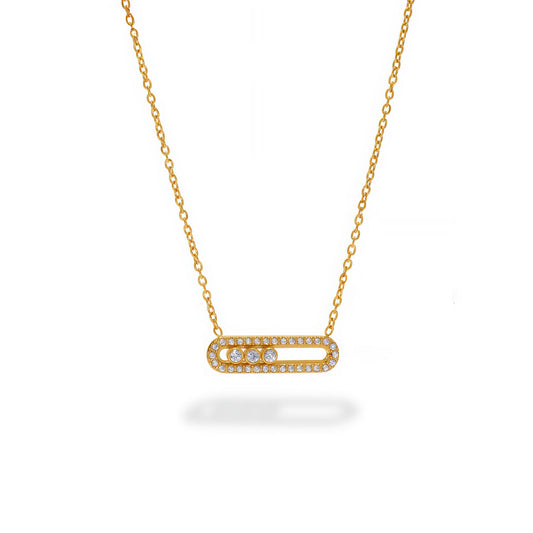 LUMIÈRE Crystal Bar Necklace - Ohh Glam
