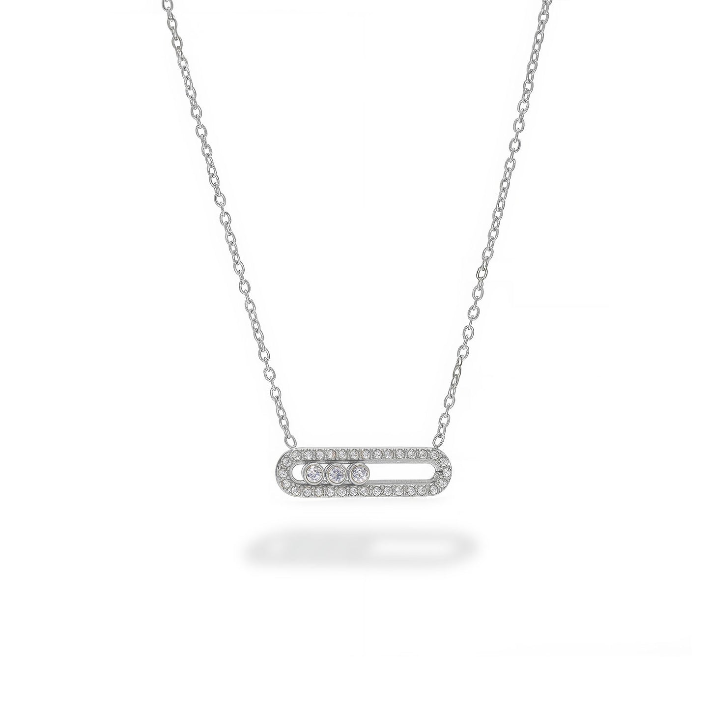 LUMIÈRE Crystal Bar Necklace - Gold - Additional View - Ohh Glam