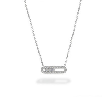 LUMIÈRE Crystal Bar Necklace - Gold - Additional View - Ohh Glam