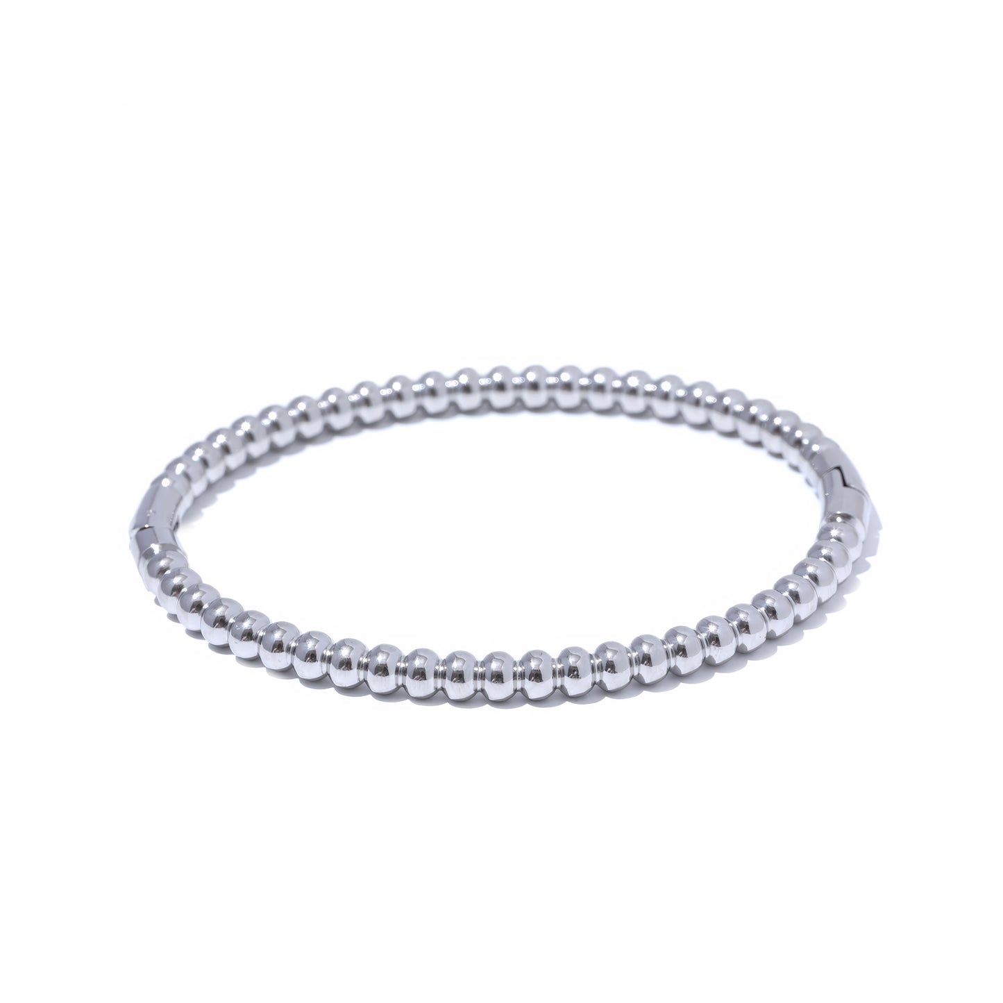 LUXE Beaded Bangle Bracelet - Gold - Angled View - Ohh Glam