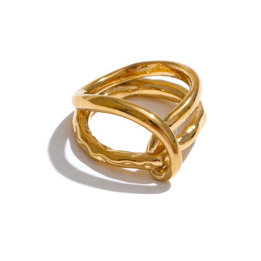 Geometric Wave Ring - Ohh Glam