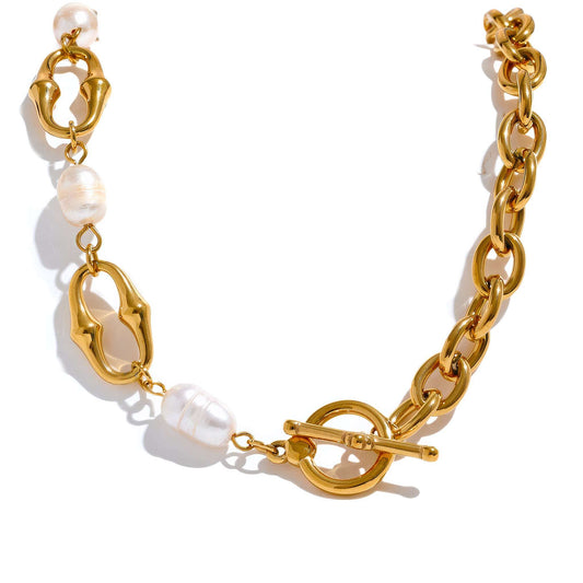 Luxe Pearl Chain Necklace - Ohh Glam