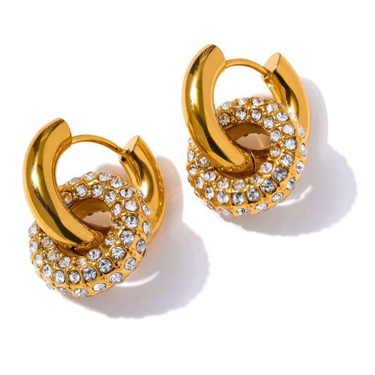 Sparkly Swirl Huggies - Ohh Glam