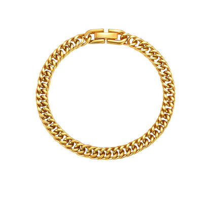 LEGACY Cuban Link Bracelet - Gold - Front View - Ohh Glam