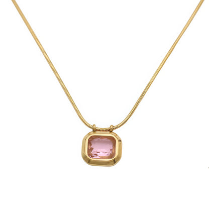 MAISON Crystal Pendant Necklace - Gold - Additional View - Ohh Glam