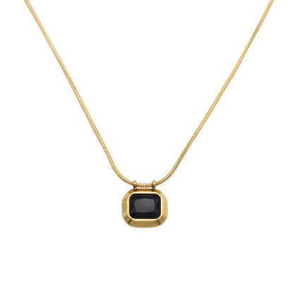 MAISON Crystal Pendant Necklace - Gold - Additional View - Ohh Glam
