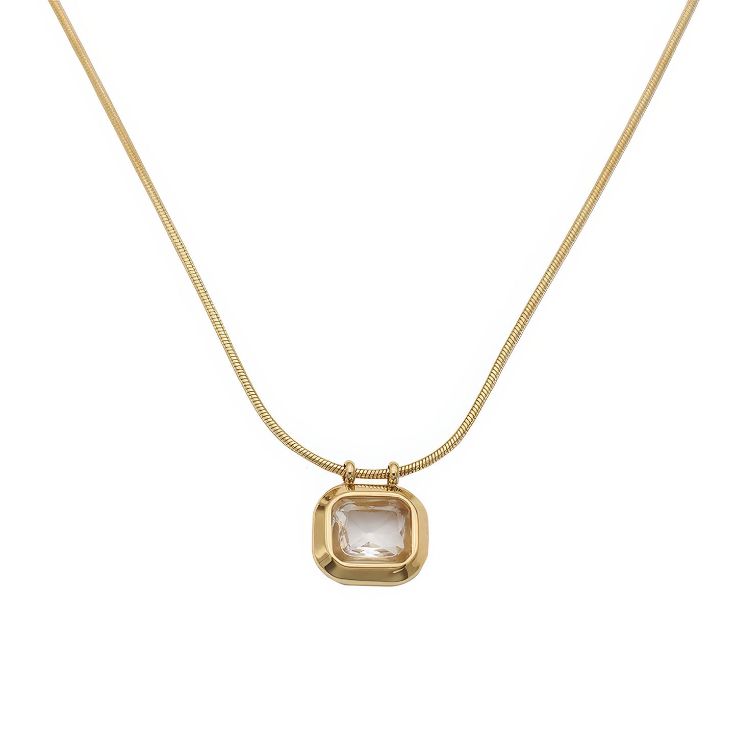 MAISON Crystal Pendant Necklace - Gold - Additional View - Ohh Glam