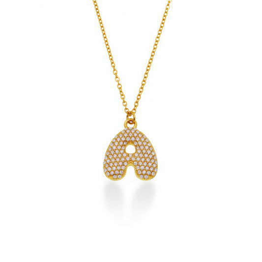 MONARCH Initial Crystal Necklace - Ohh Glam