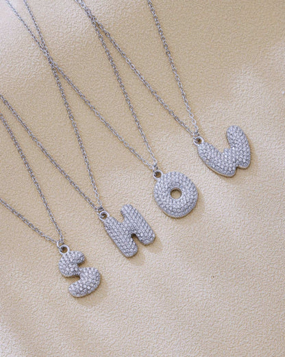 MONARCH Initial Crystal Necklace - Gold - Additional View - Ohh Glam