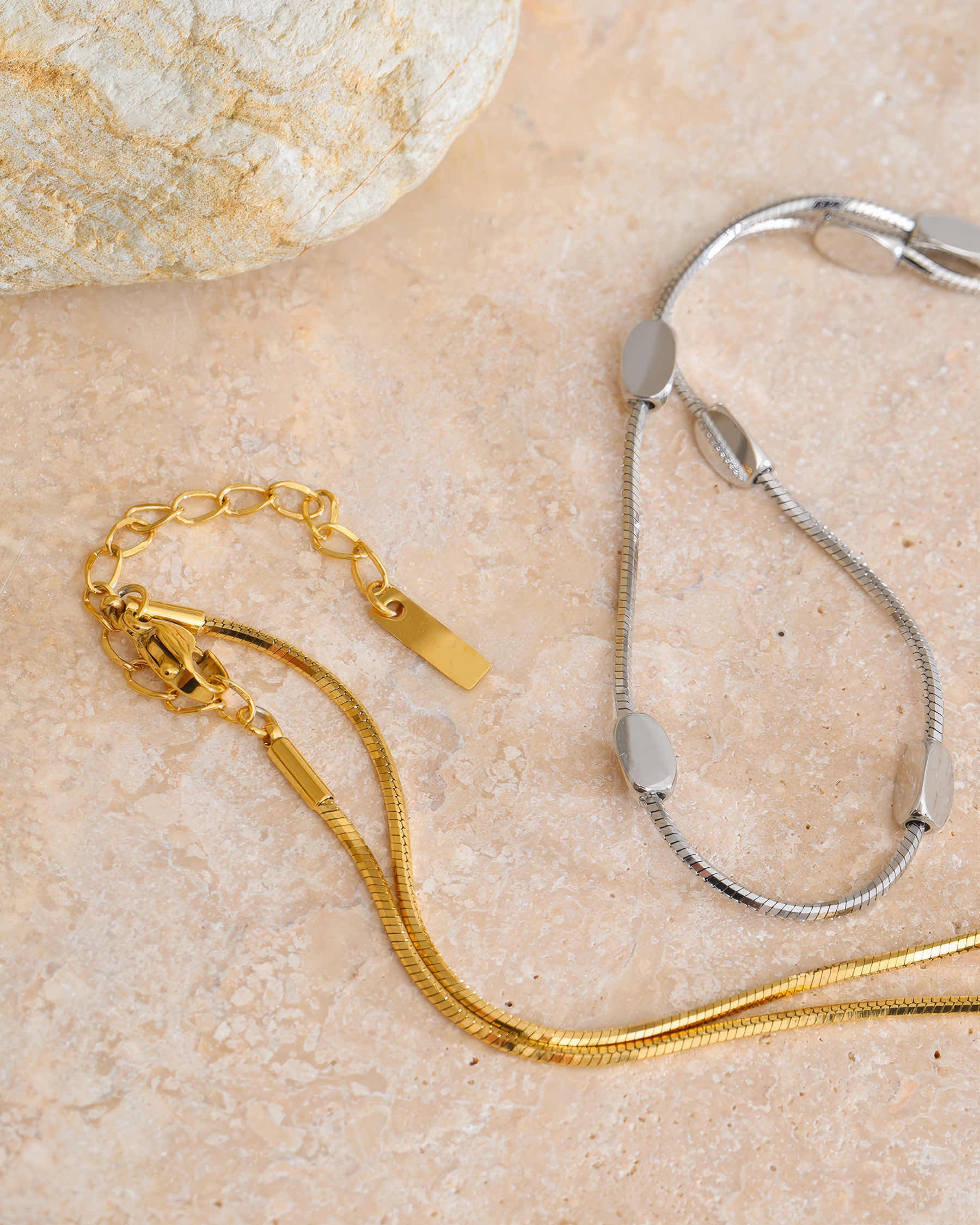 Mira Snake Chain - 316L Stainless Steel - Additional View - Ohh Glam