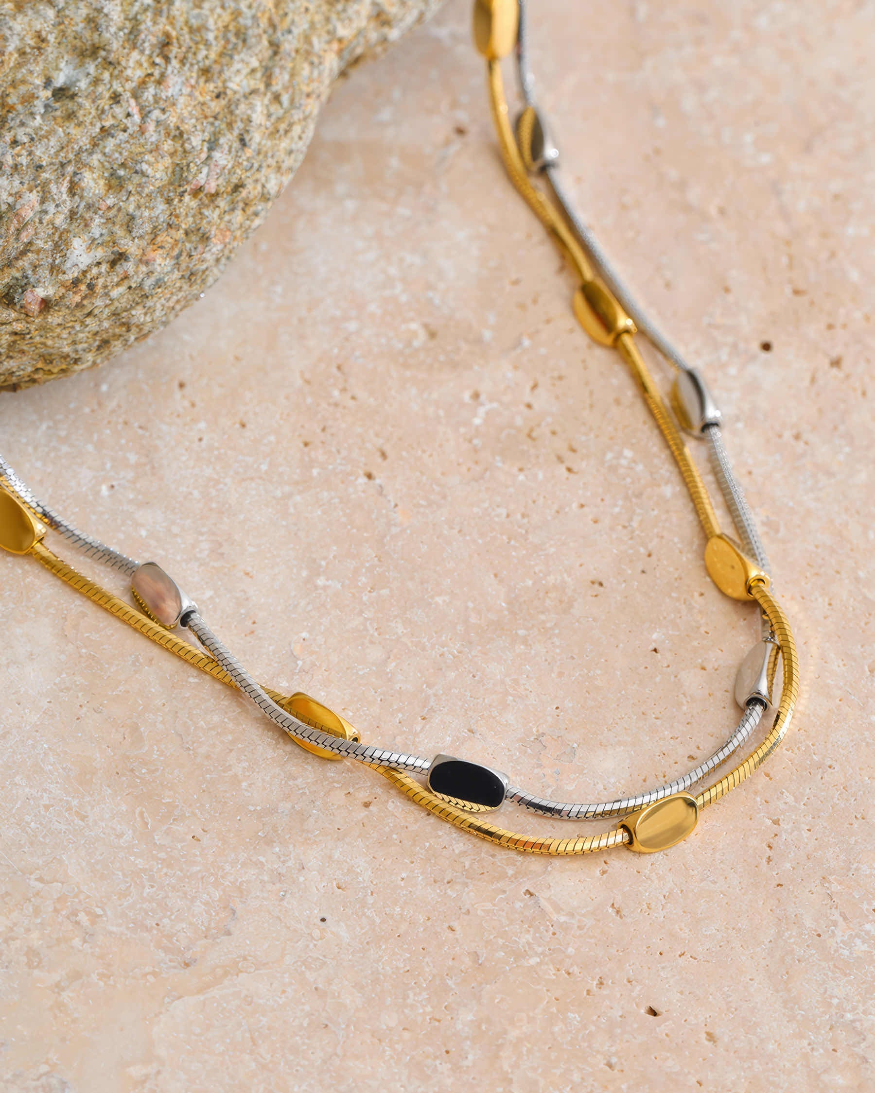Mira Snake Chain - 316L Stainless Steel - Detail View - Ohh Glam