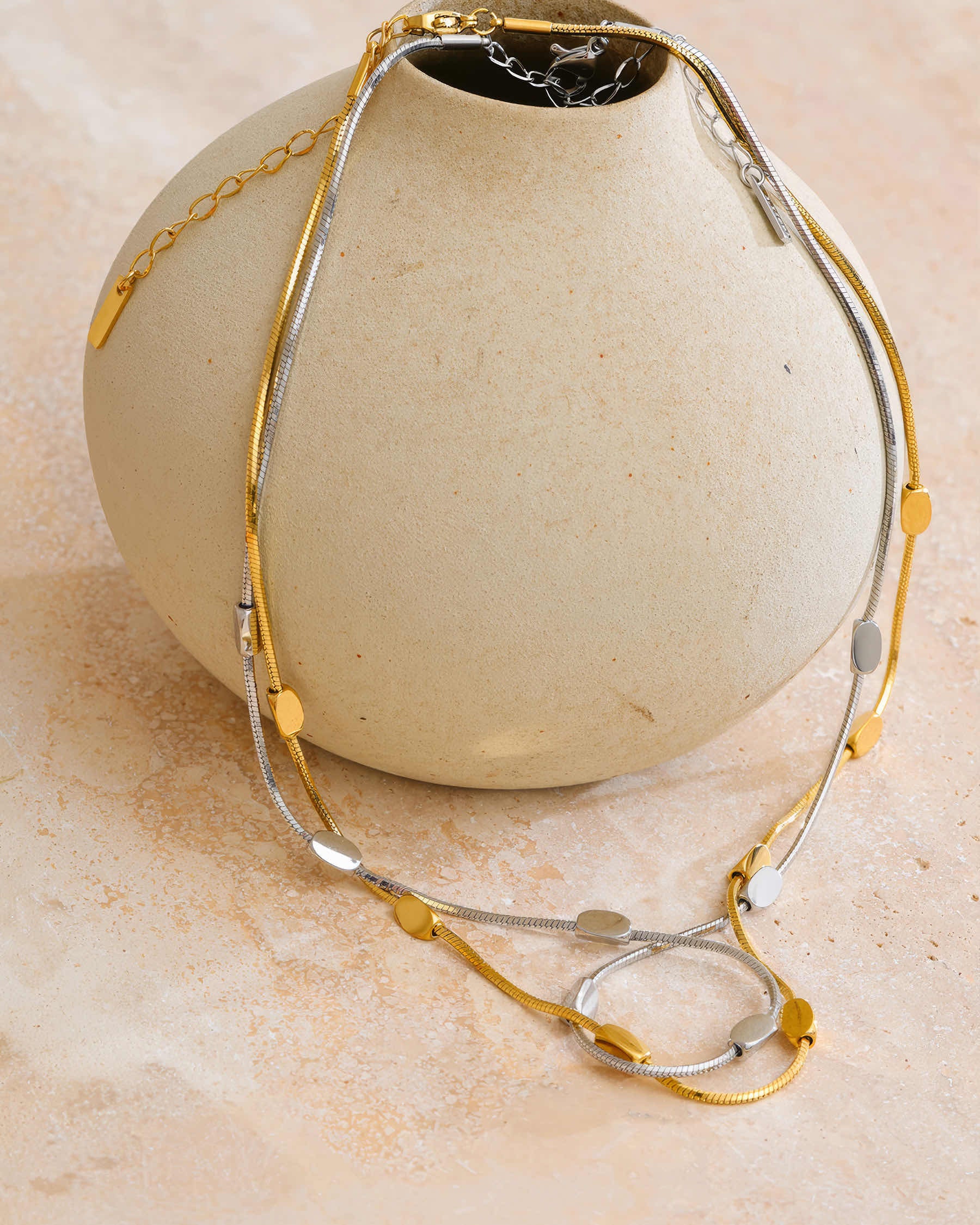 Mira Snake Chain - 316L Stainless Steel - Additional View - Ohh Glam