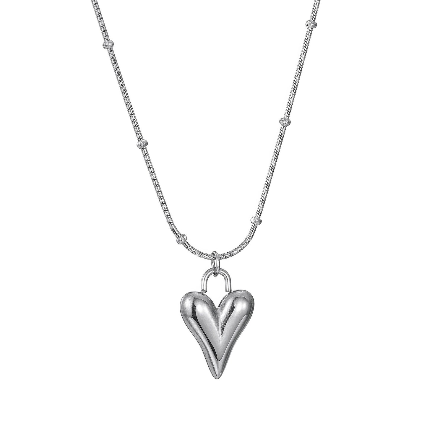 Modern Heart Pendant - Gold - Additional View - Ohh Glam