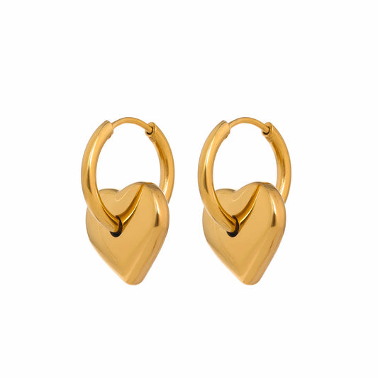 Muse Heart Huggie Earrings - Ohh Glam