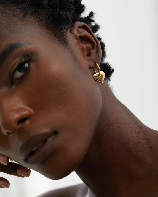 Muse Heart Huggie Earrings - Ohh Glam