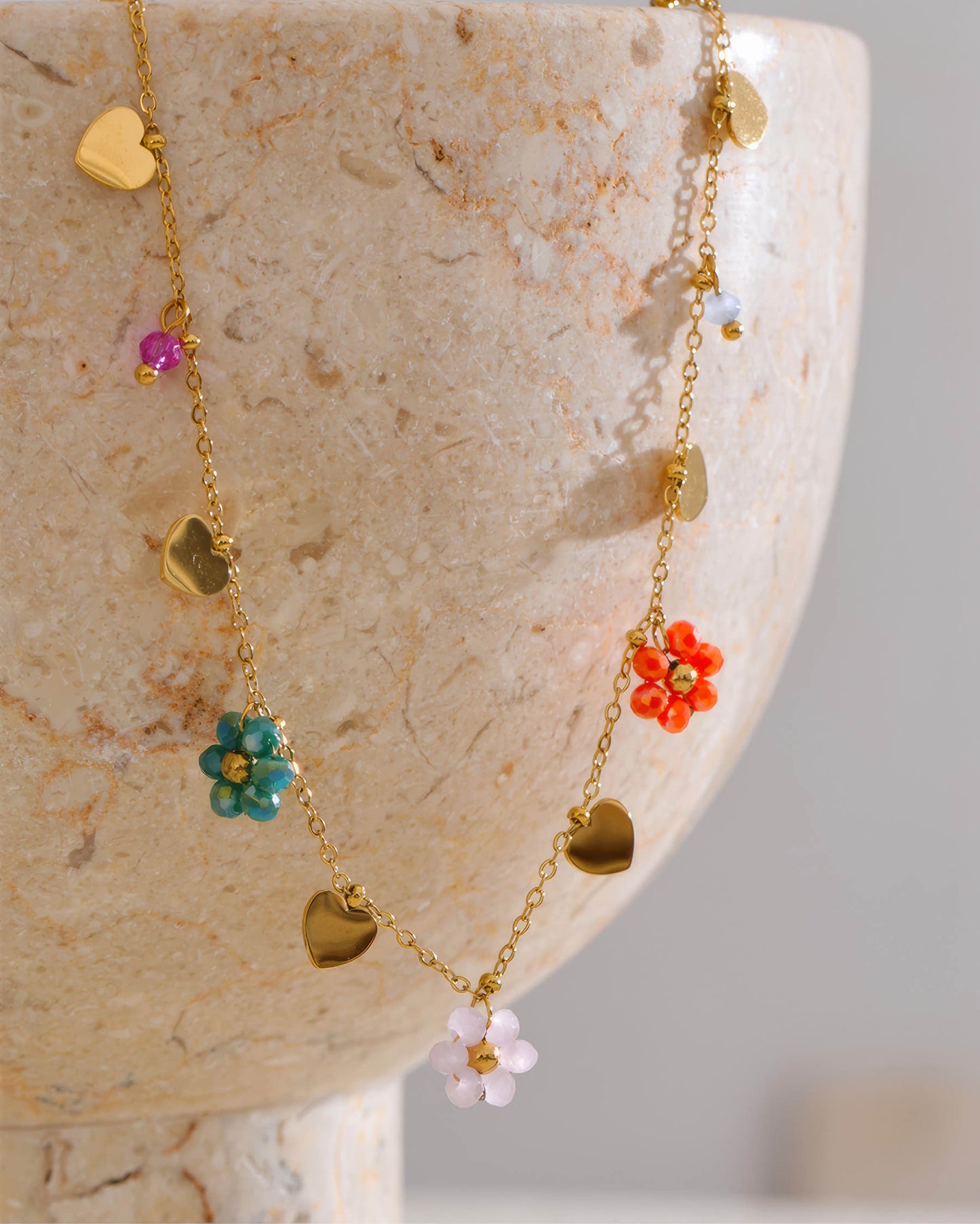Nova Bloom Necklace - 316L Stainless Steel - Back View - Ohh Glam