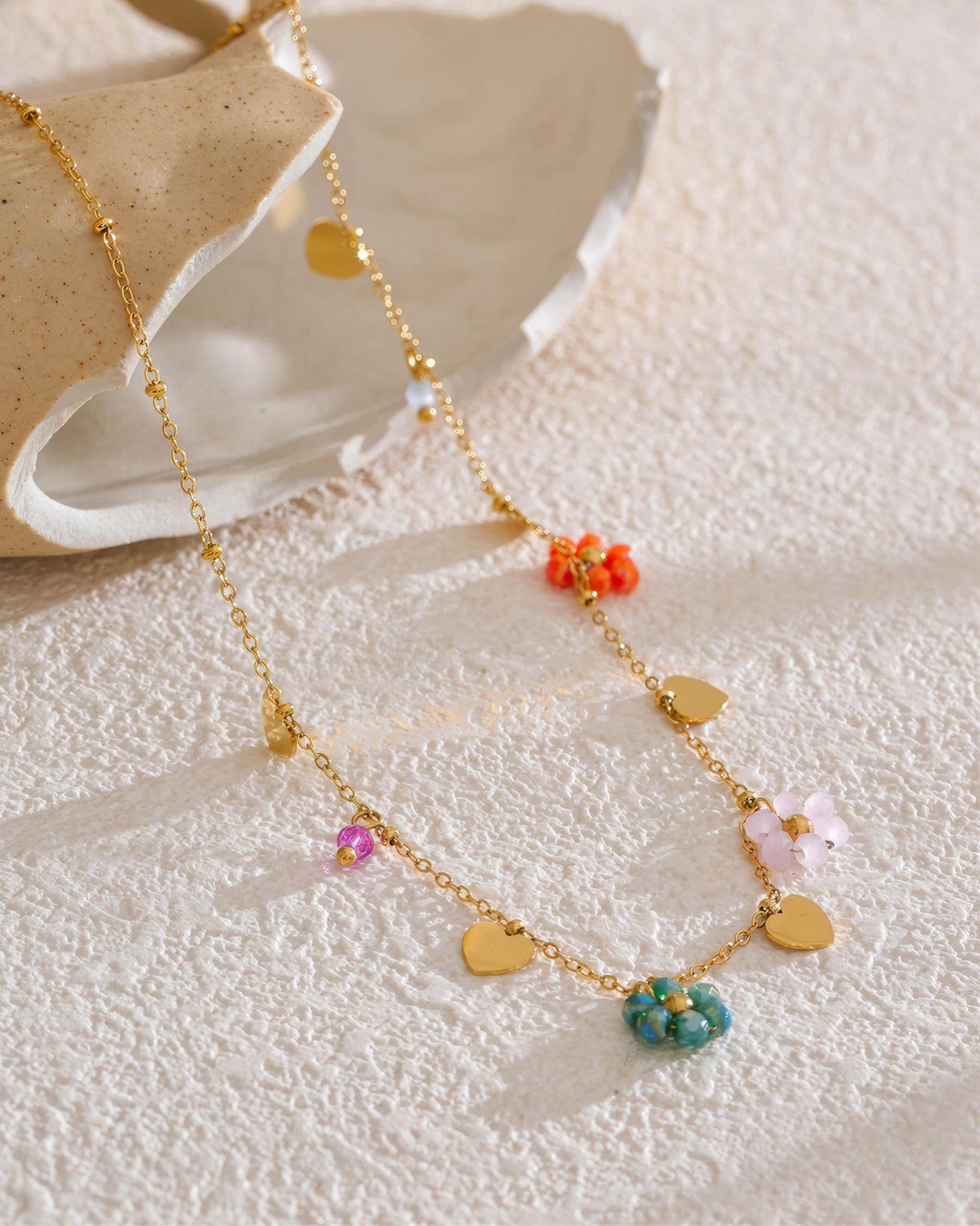 Nova Bloom Necklace - 316L Stainless Steel - Side View - Ohh Glam