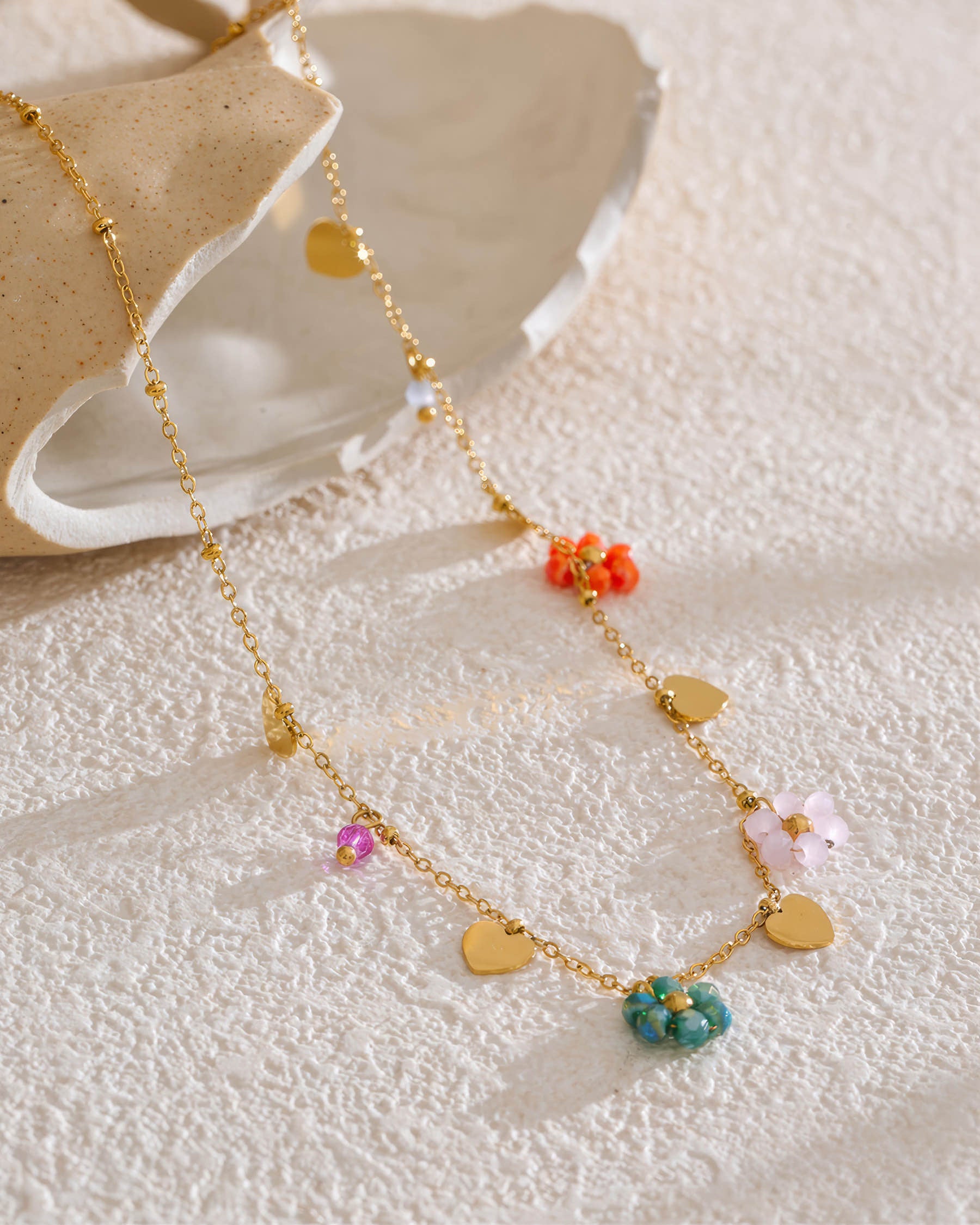 Nova Bloom Necklace - 316L Stainless Steel - Side View - Ohh Glam